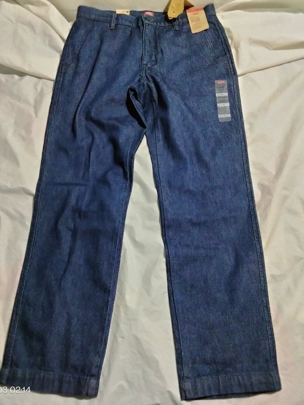 Levi's XX Chino Relaxed Straight Pants Men's Size 31x32 Blue Lightweight Denim N